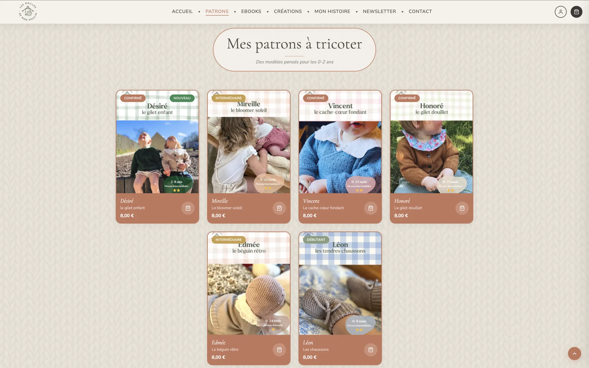 Nouveau site Les Mailles de mon Moulin par Obrentis