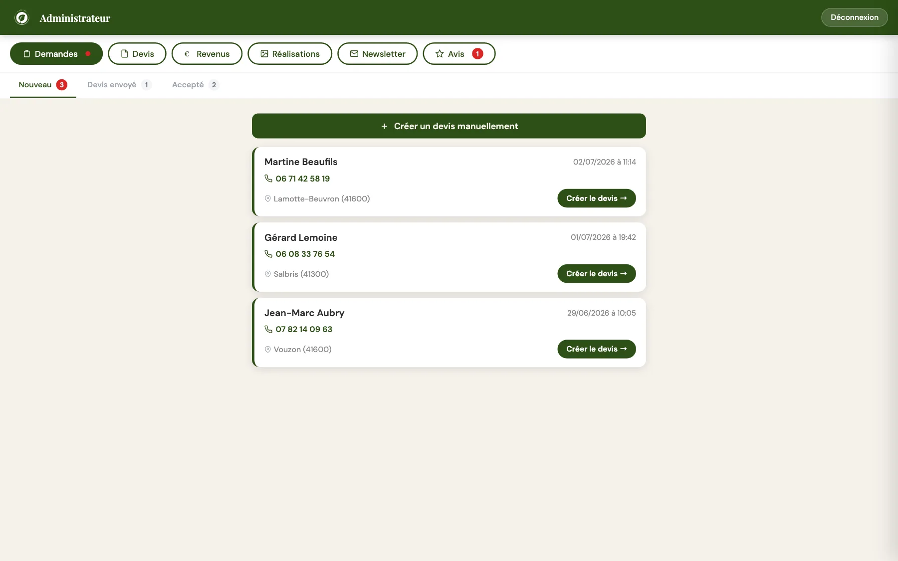 File des demandes de devis dans l’administration