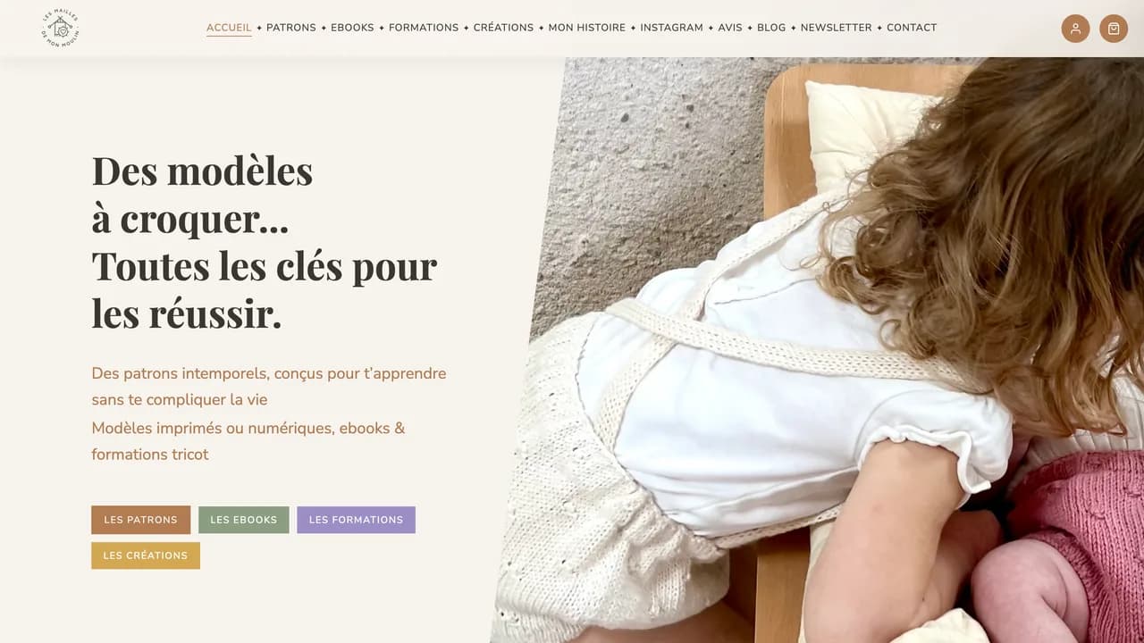 Les Mailles de Mon Moulin — boutique e-commerce réalisée par Obrentis